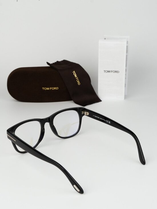 Tom Ford Women Eyeglasses Black Blue Block Square FT5898-B 001 NEW AUTHENTIC main image 9